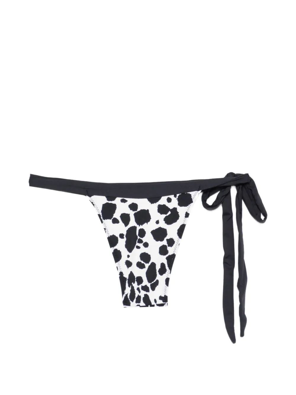  Frankies Bikinis Coco Tie-detail Pattern Bikini Bottom - White 