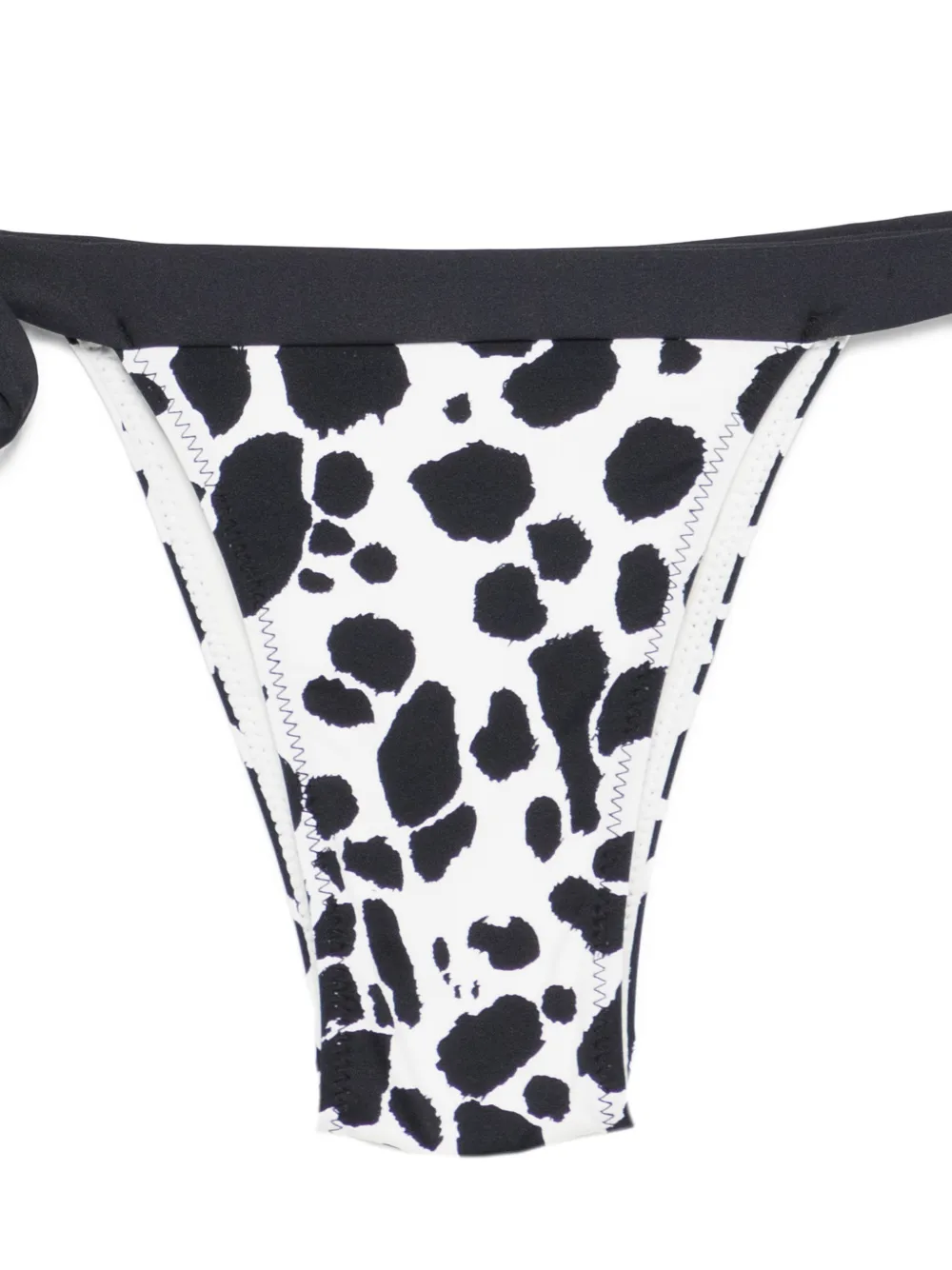  Frankies Bikinis Coco Tie-detail Pattern Bikini Bottom - White 