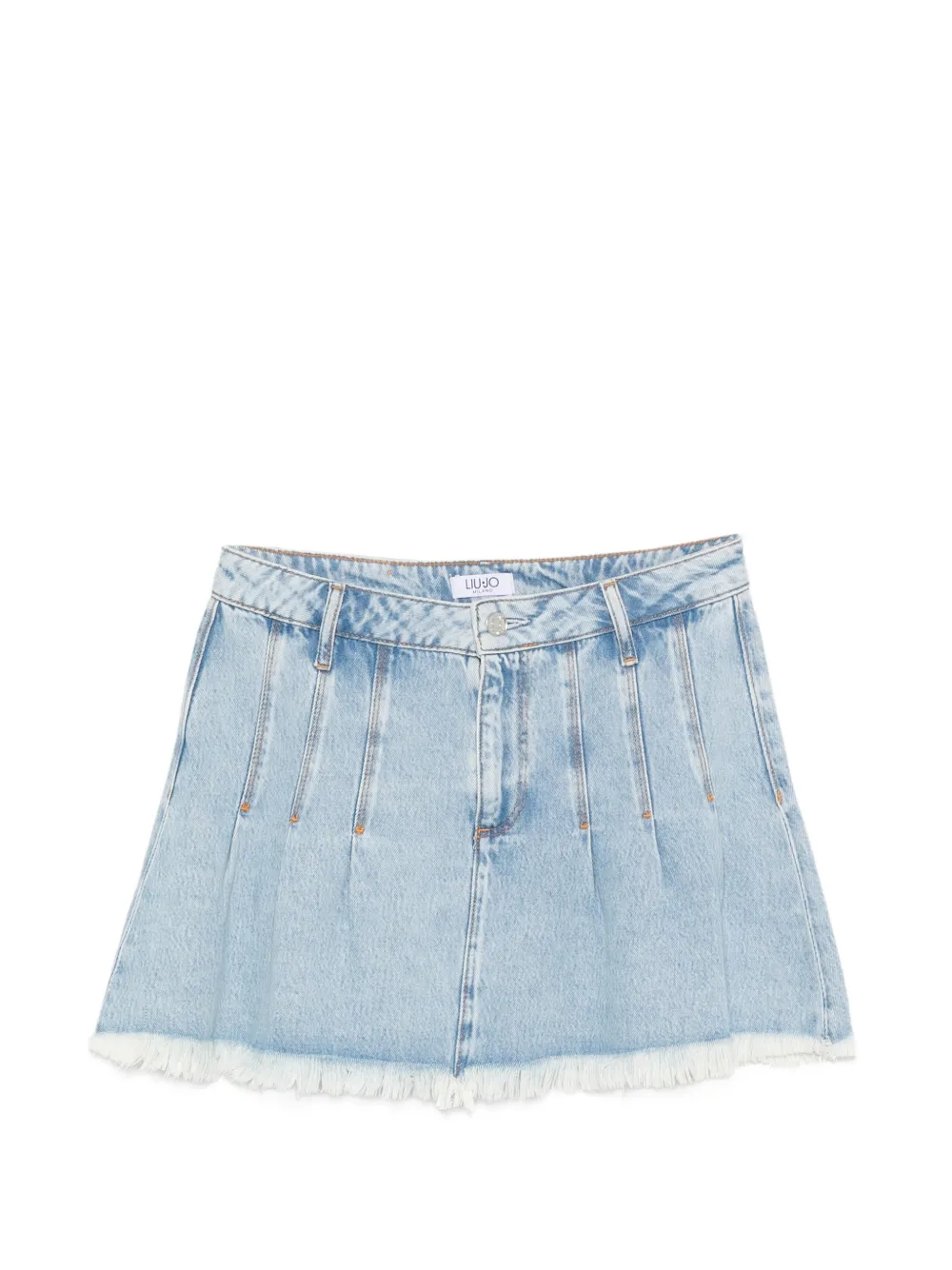 LIU JO pleated fringed skirt - Blu