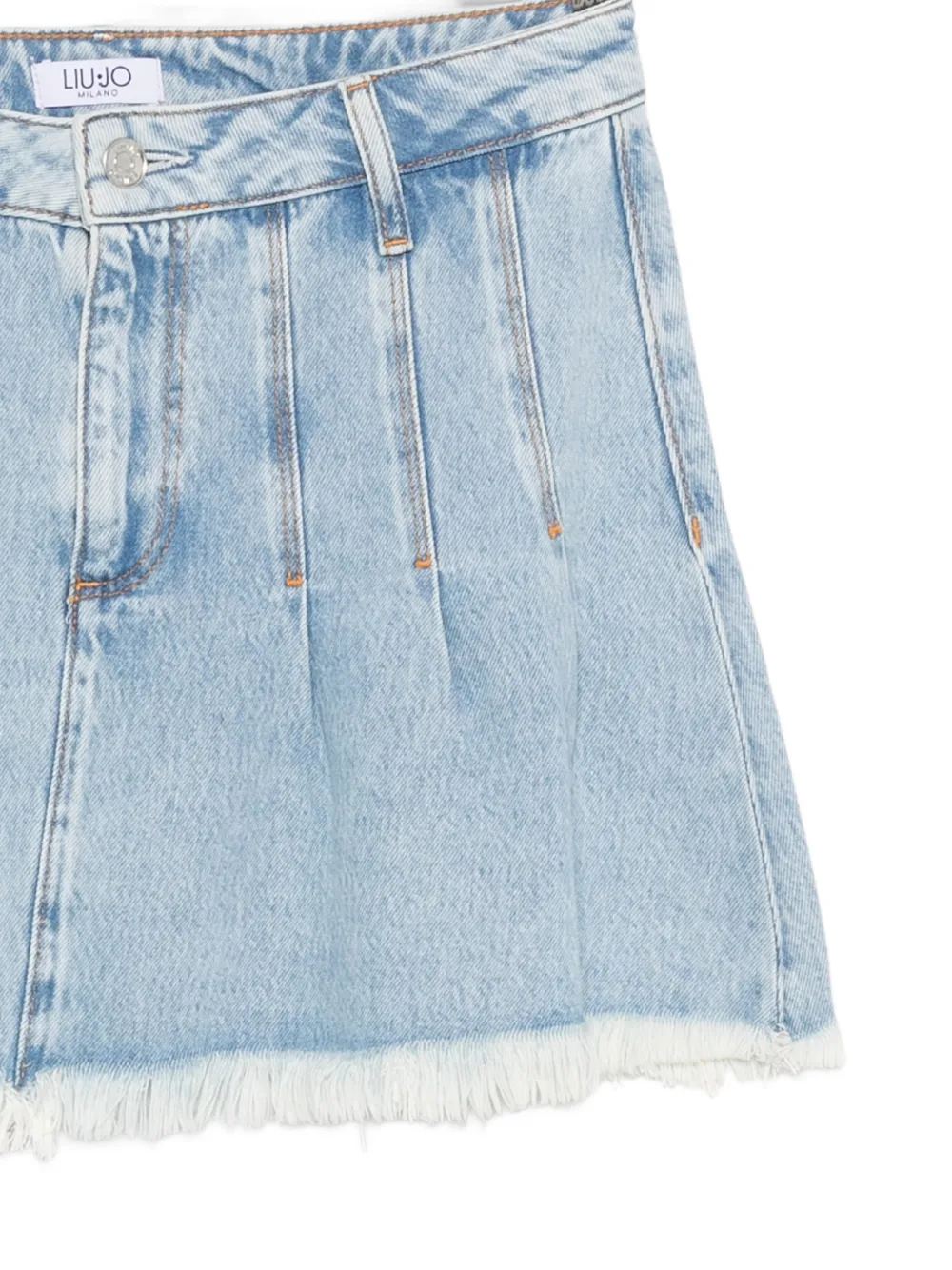  Liu Jo Pleated Fringed Skirt - Blue 