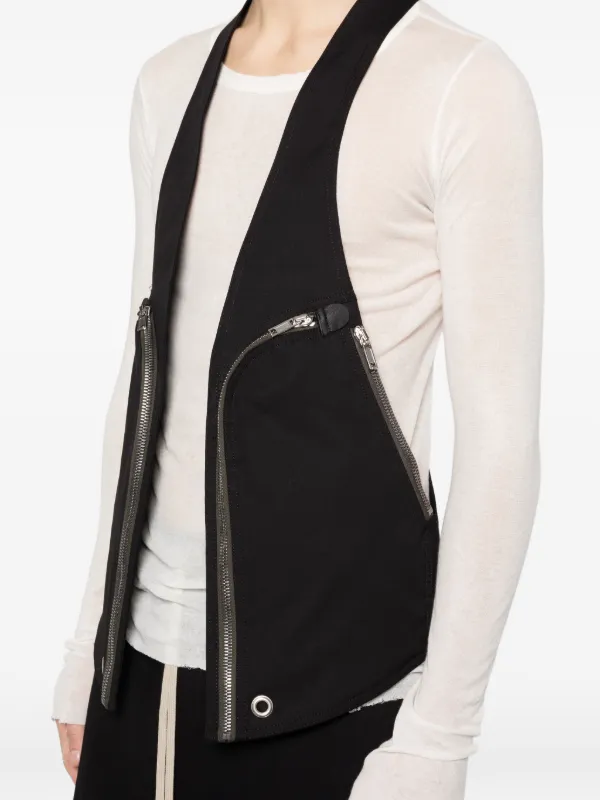 Rick Owens Zip Bauhaus Vest | Black | FARFETCH CA