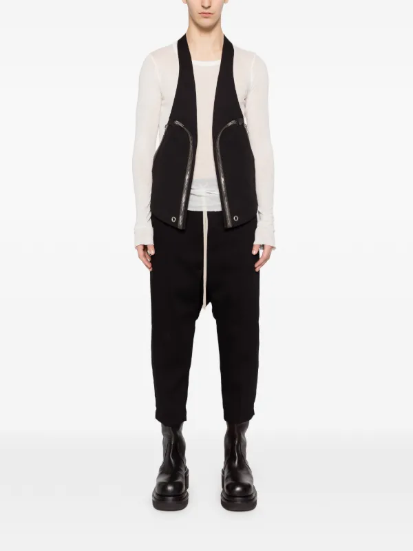 Rick Owens Zip Bauhaus Vest | Black | FARFETCH JO