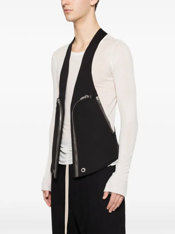 Rick Owens Zip Bauhaus Vest | Black | FARFETCH JO