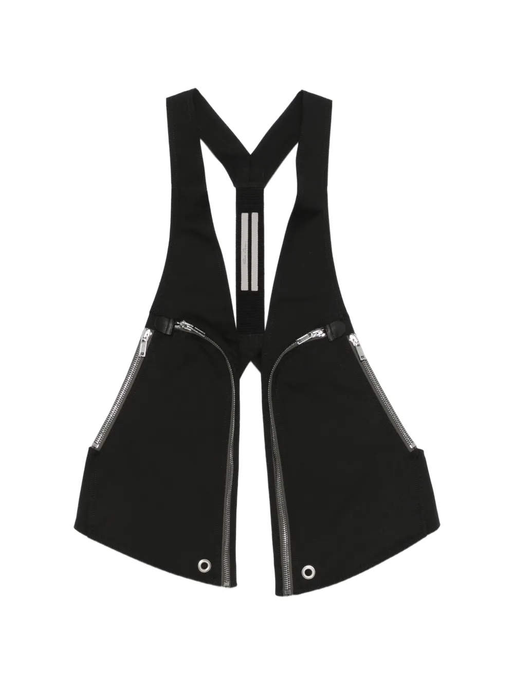 Rick Owens zip Bauhaus vest - Black