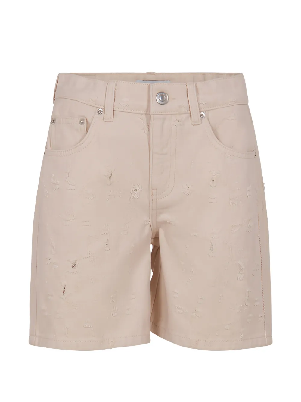 MSGM Kids distressed bermuda denim shorts - Toni neutri