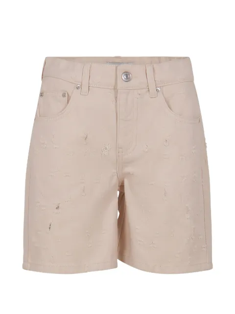 MSGM Kids 디스트레스드 데님 버뮤다 쇼츠