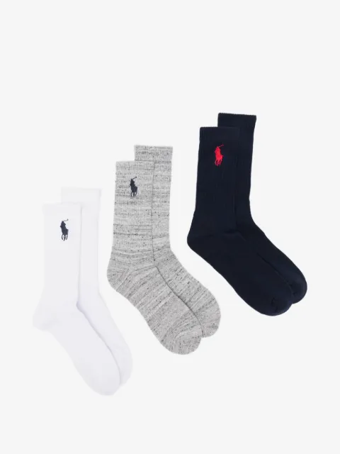 Polo Ralph Lauren embroidered socks (set of three)
