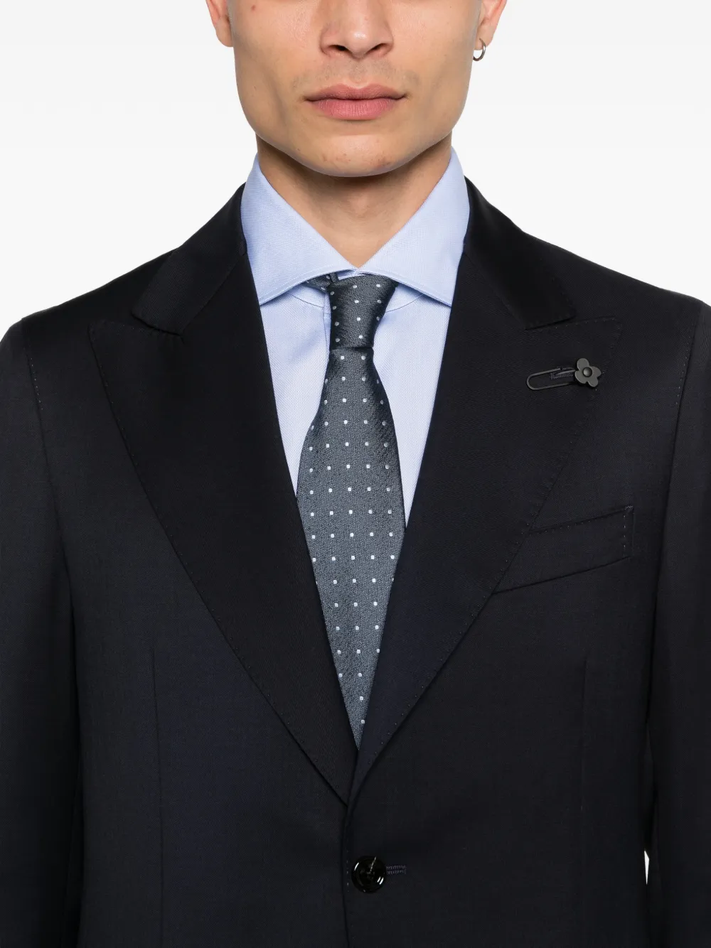 Lardini Pak met enkele rij knopen Blauw