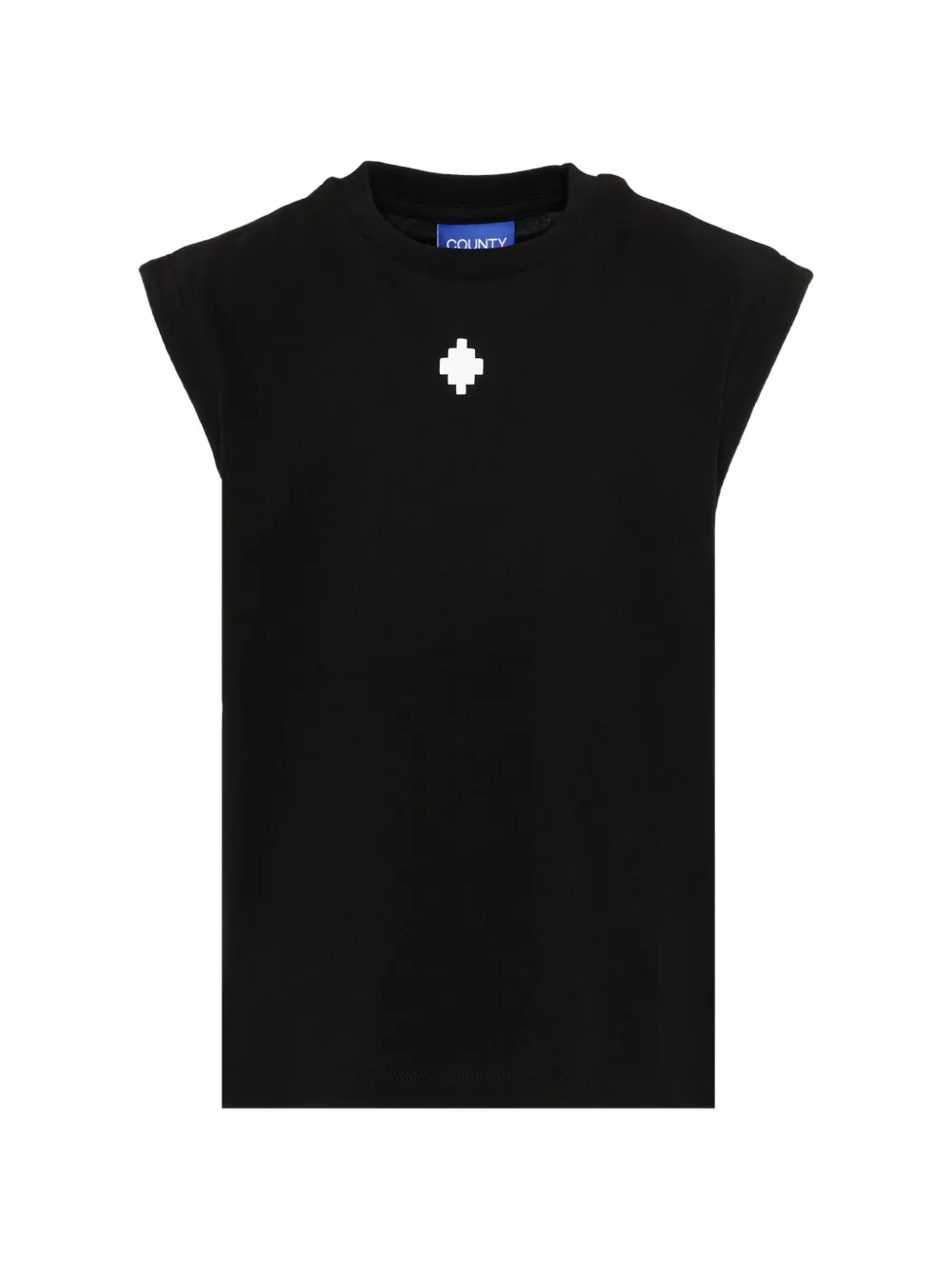 COUNTY OF MILAN sleeveless cotton T-shirt - Nero