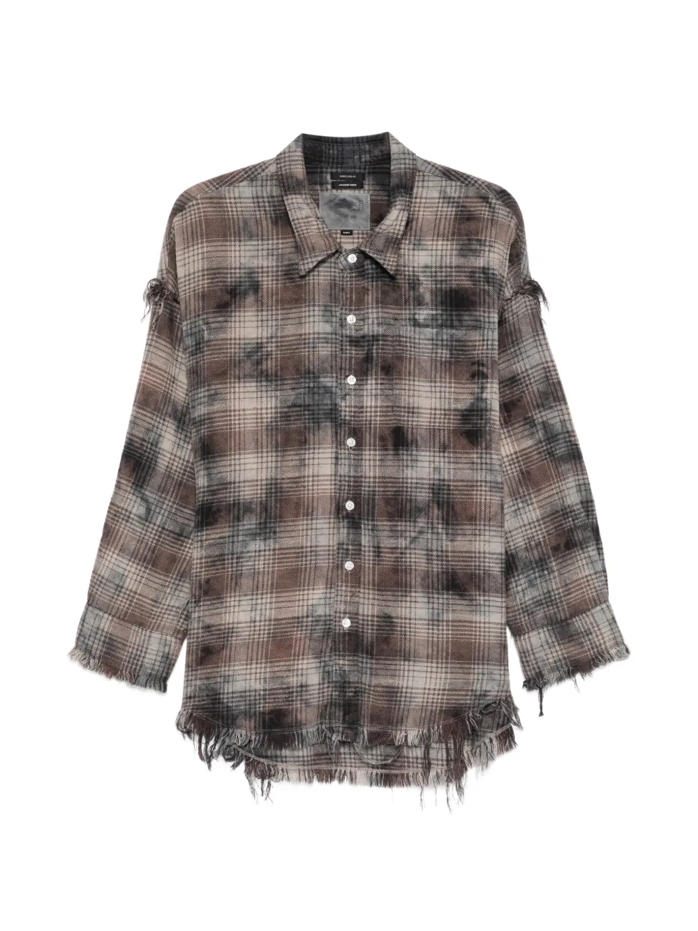 R13 plaid shirt - Grigio