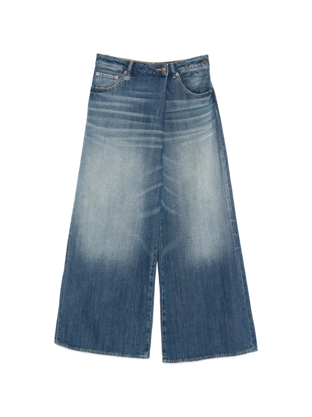 R13 cotton wide-leg jeans - Blu
