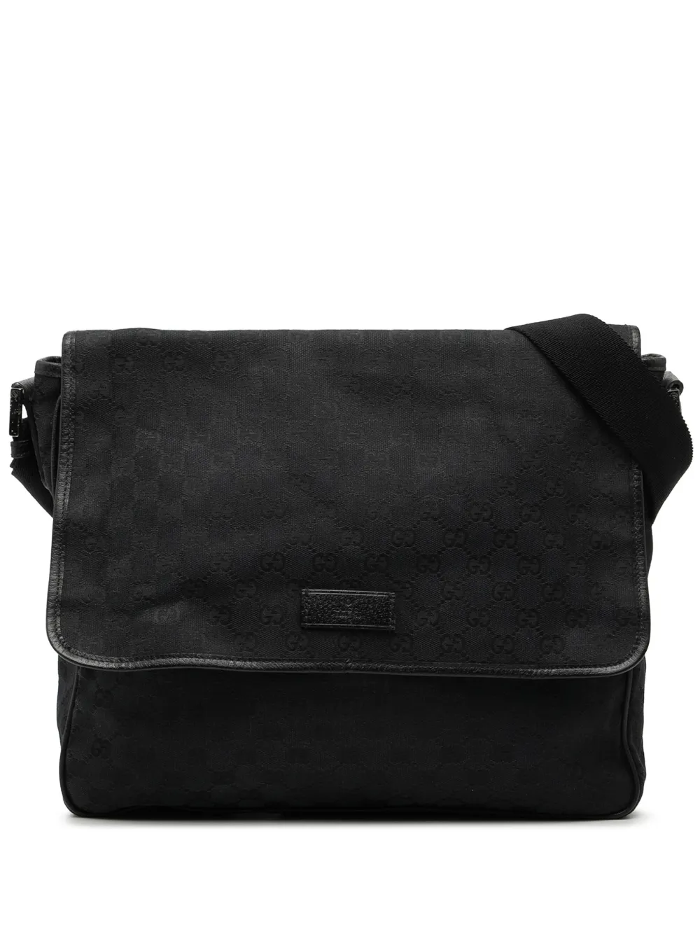 Gucci Pre-Owned 2000-2015 GG Canvas Flap Messenger Bag crossbody bag - Nero