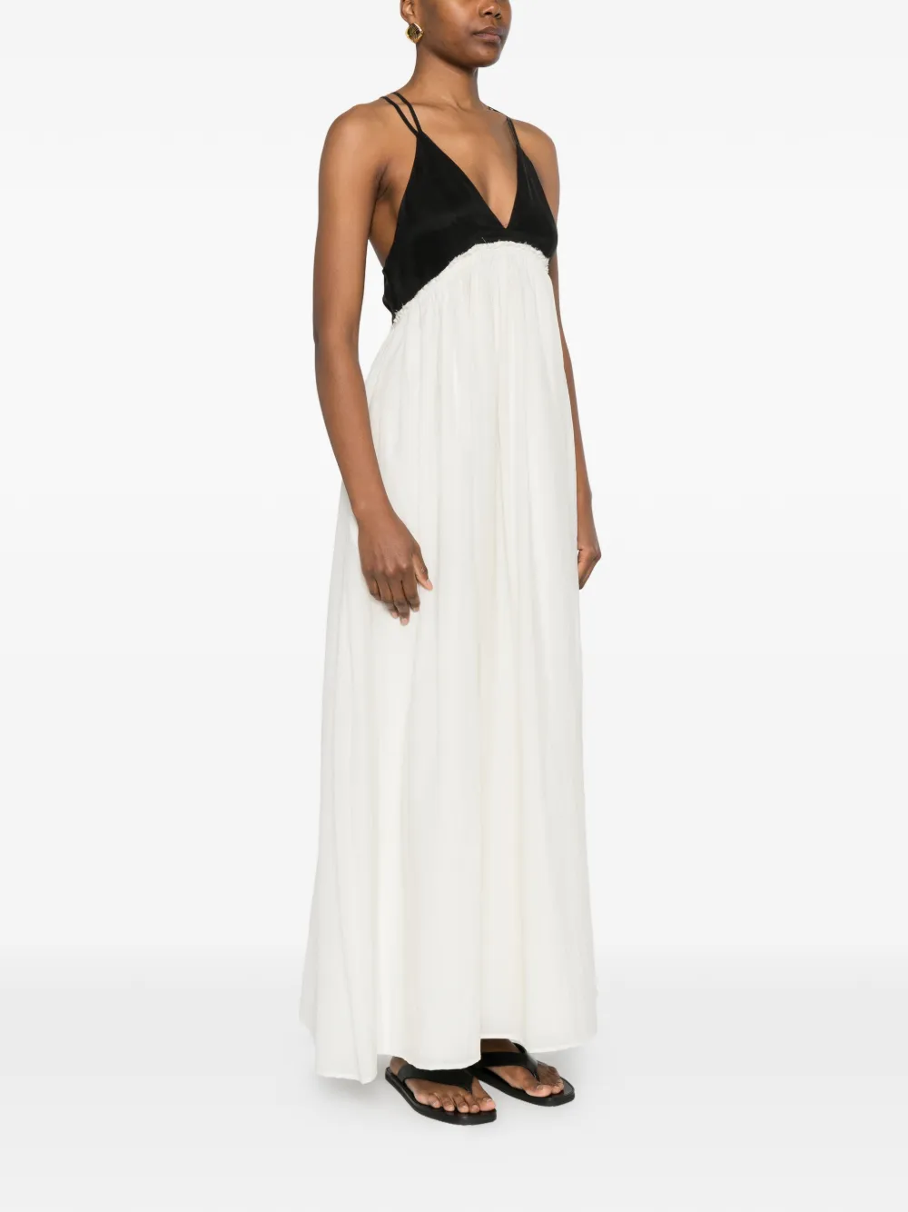Eleh Maxi-jurk met V-hals Wit
