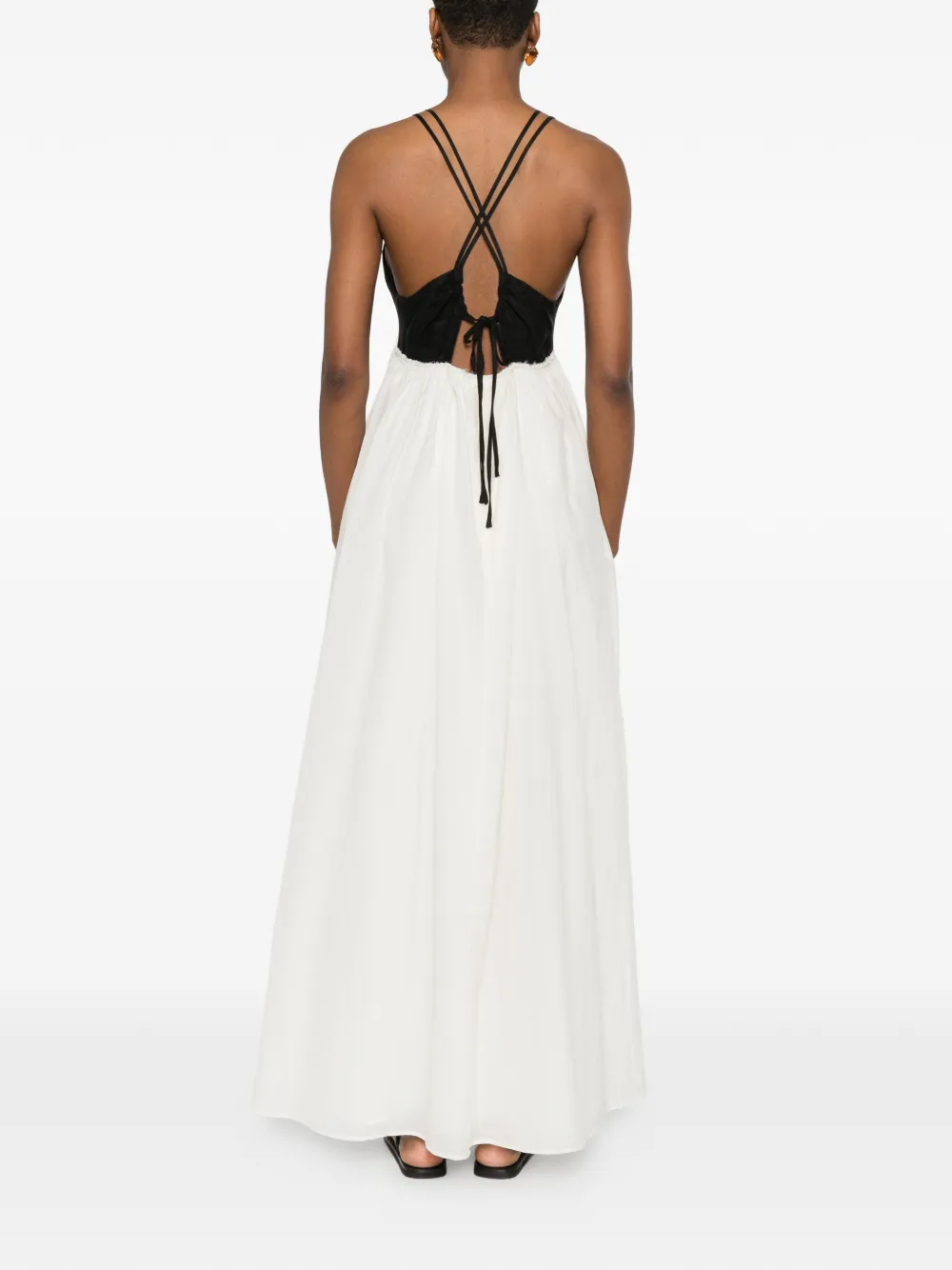 Eleh Maxi-jurk met V-hals Wit