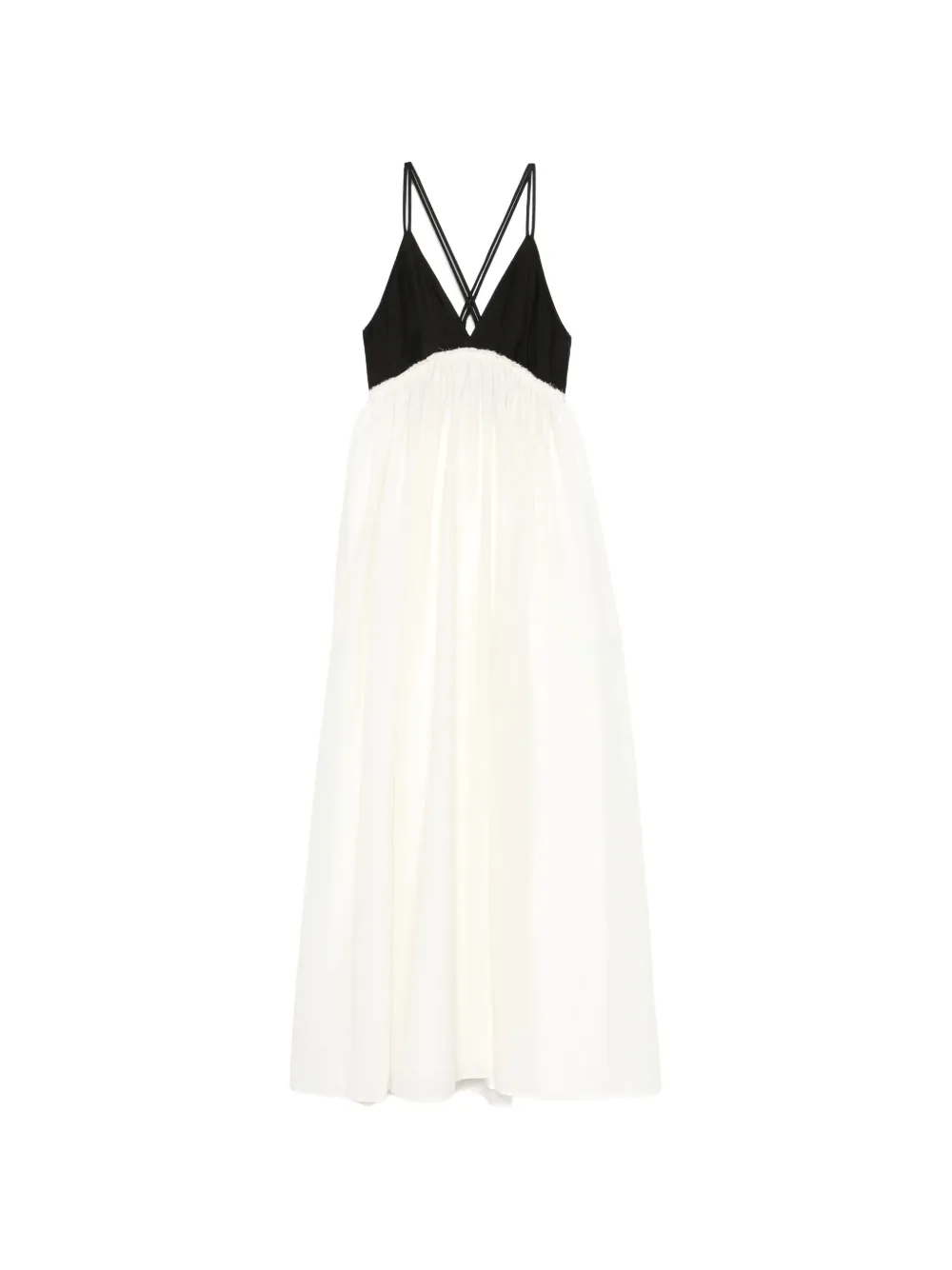 Eleh V-neck maxi dress - Bianco