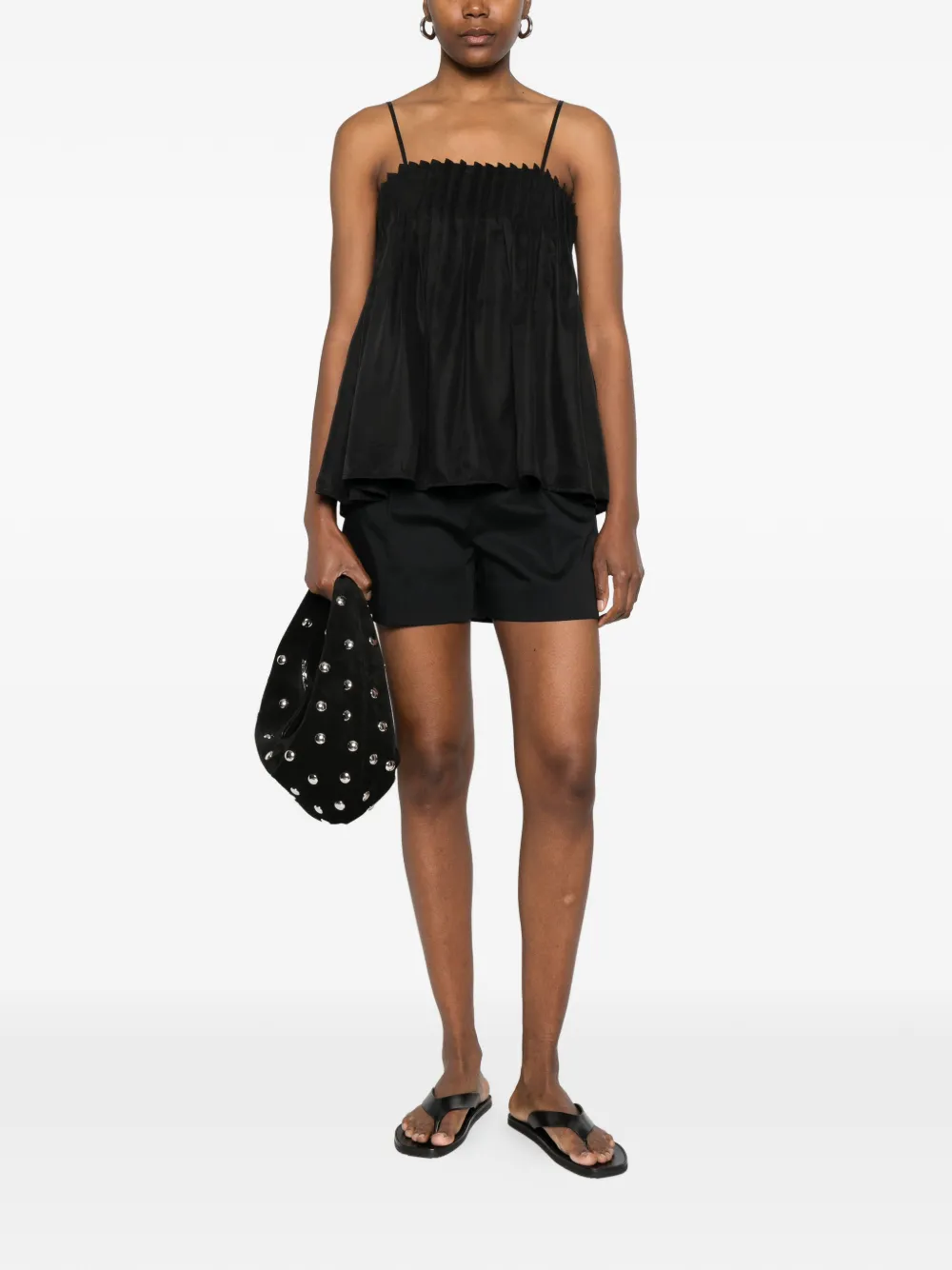  Eleh Pleated Top - Black 