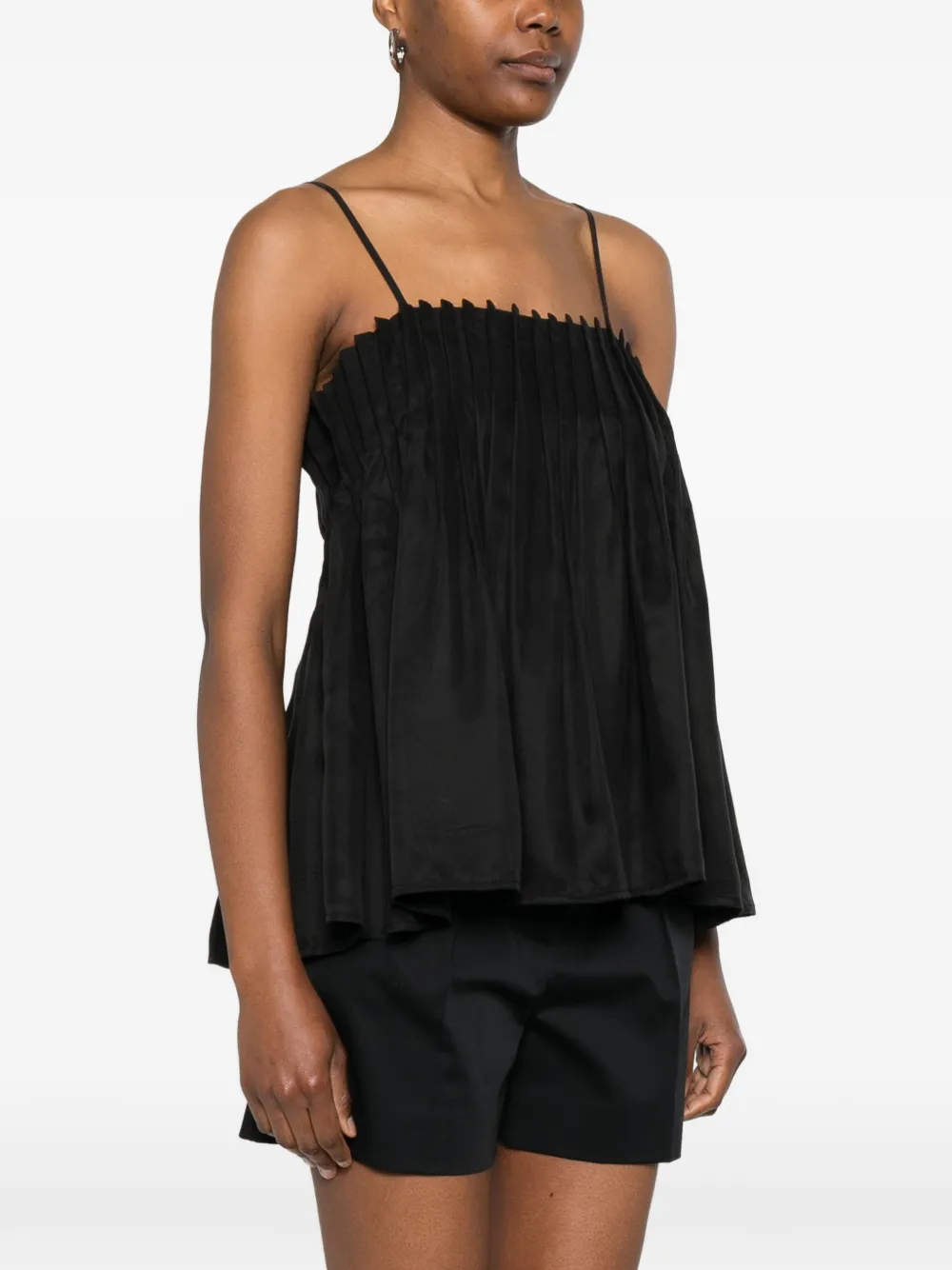  Eleh Pleated Top - Black 