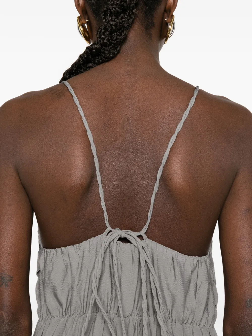 Eleh Maxi-jurk met V-hals Grijs