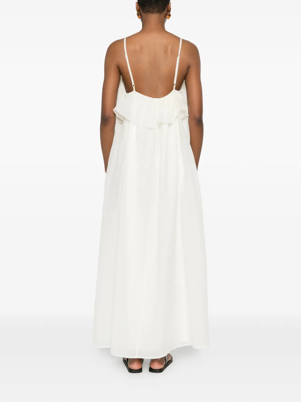 Eleh Midi-jurk met ruches Wit