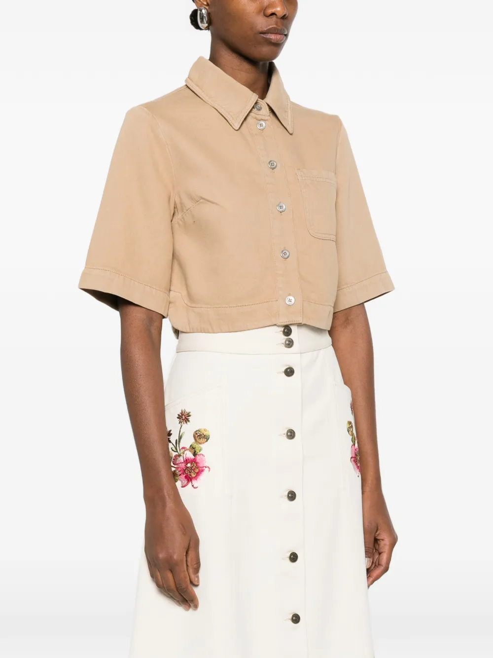 Chest-Pocket Buttoned Shirt