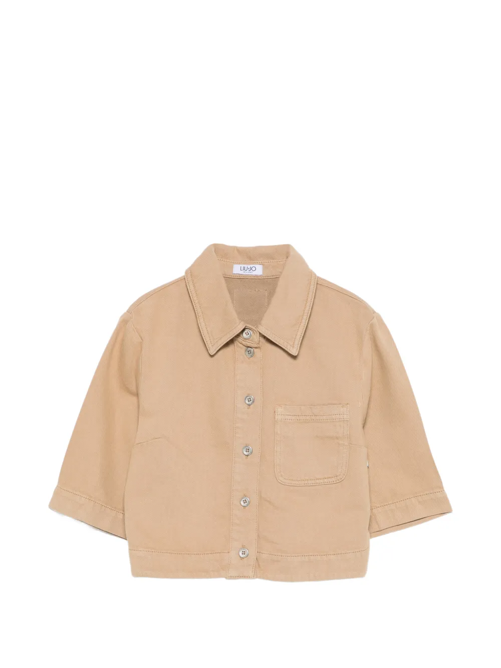 LIU JO chest-pocket buttoned shirt - Toni neutri