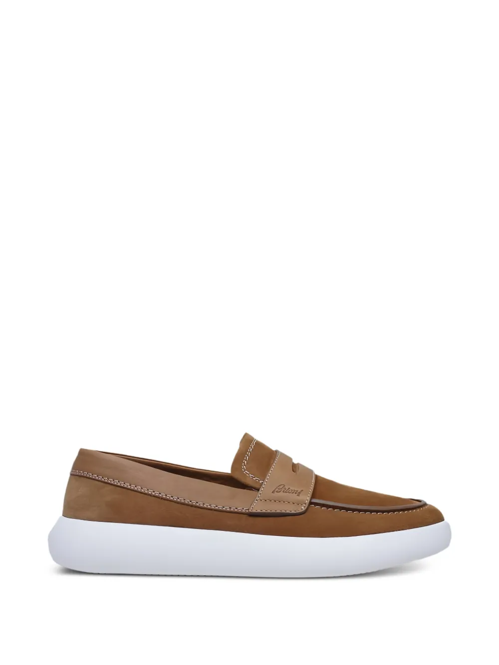 Brioni suede strap trainers - Marrone