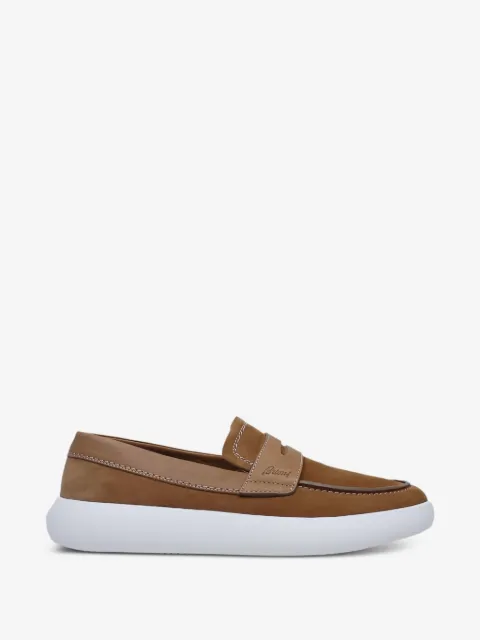 Brioni tenis con tira de gamuza