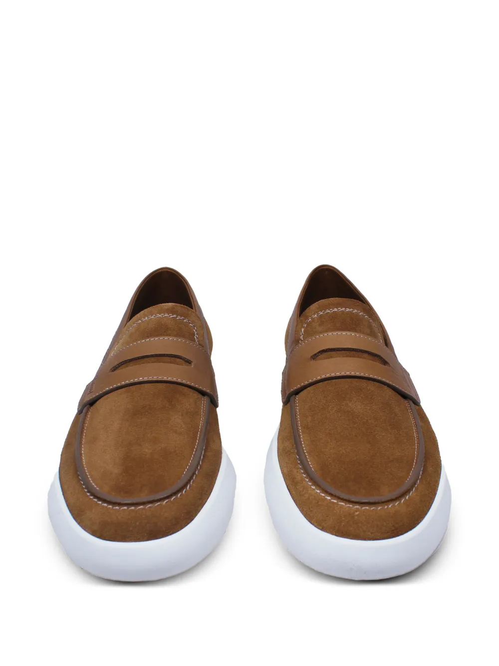  Brioni Suede Strap Trainers - Brown 