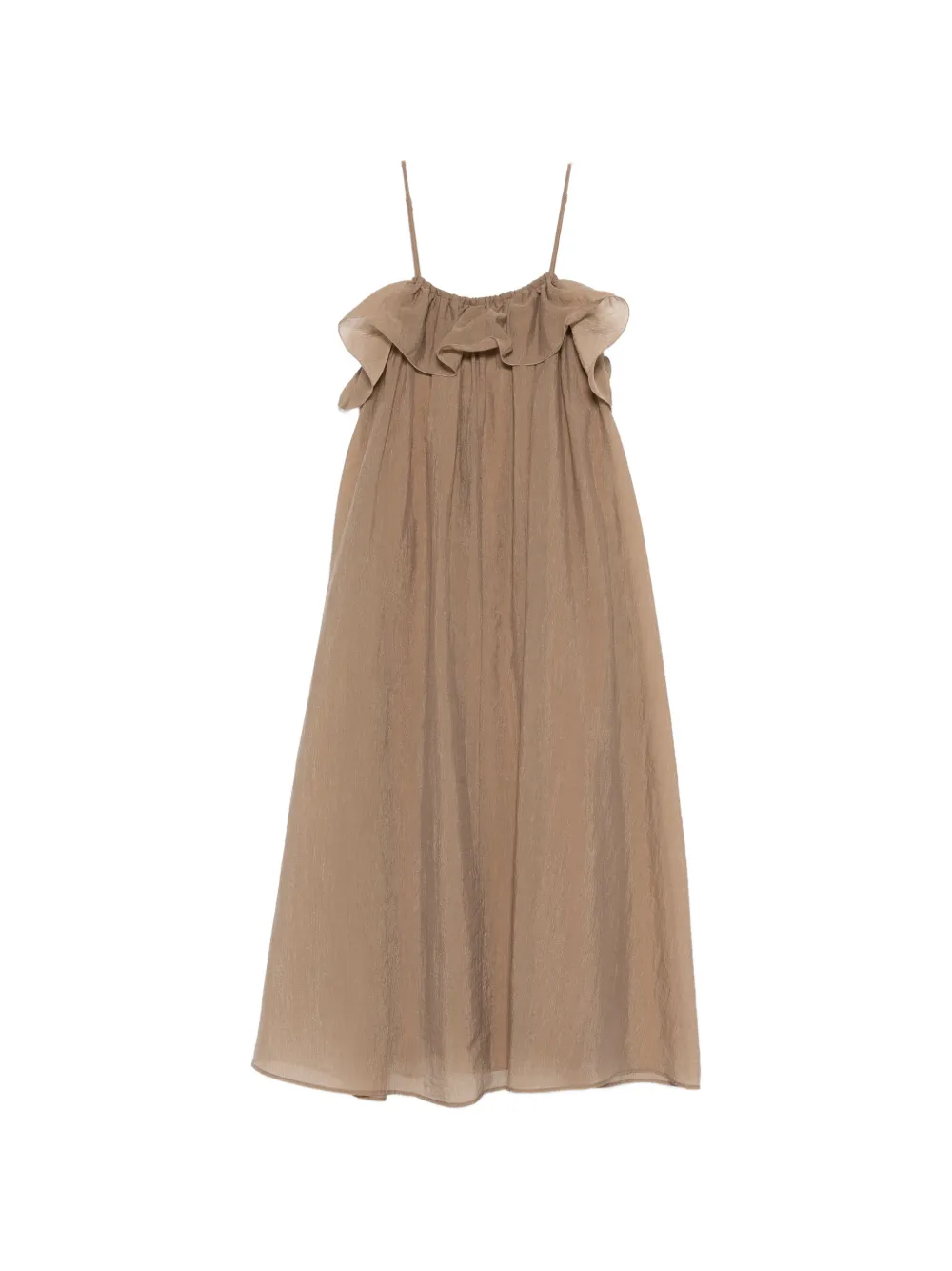 Eleh ruffled strap maxi dress - Toni neutri
