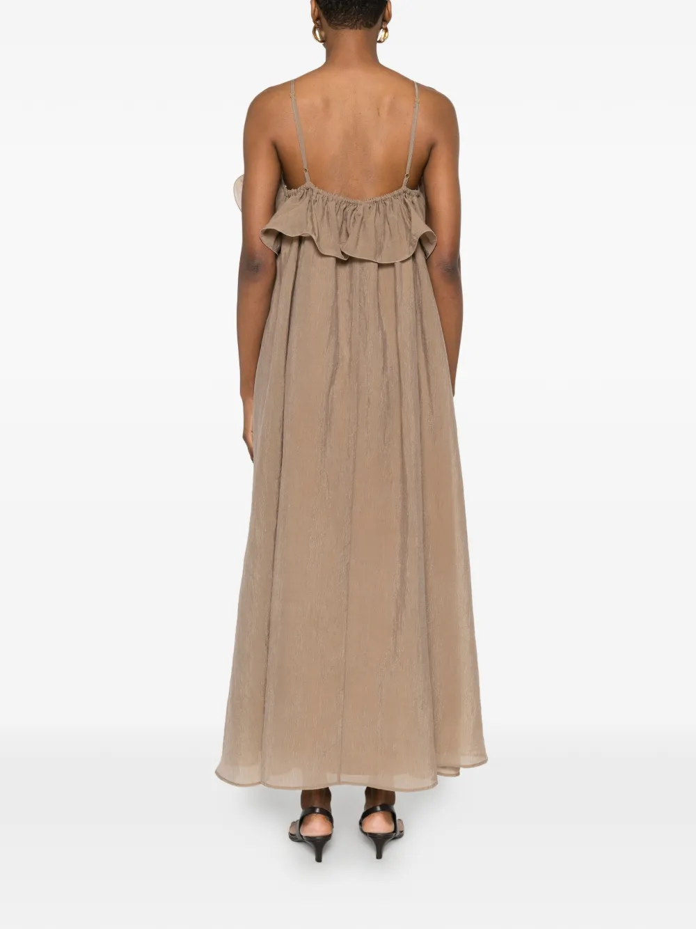 Ruffled Strap Maxi Dress