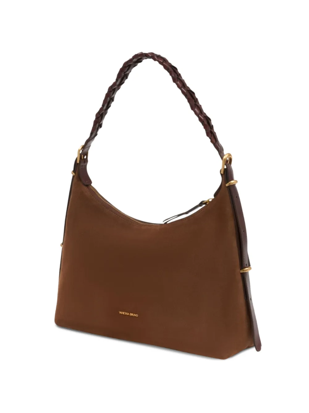  Vanessa Bruno Jess Suede Shoulder Bag - Brown 