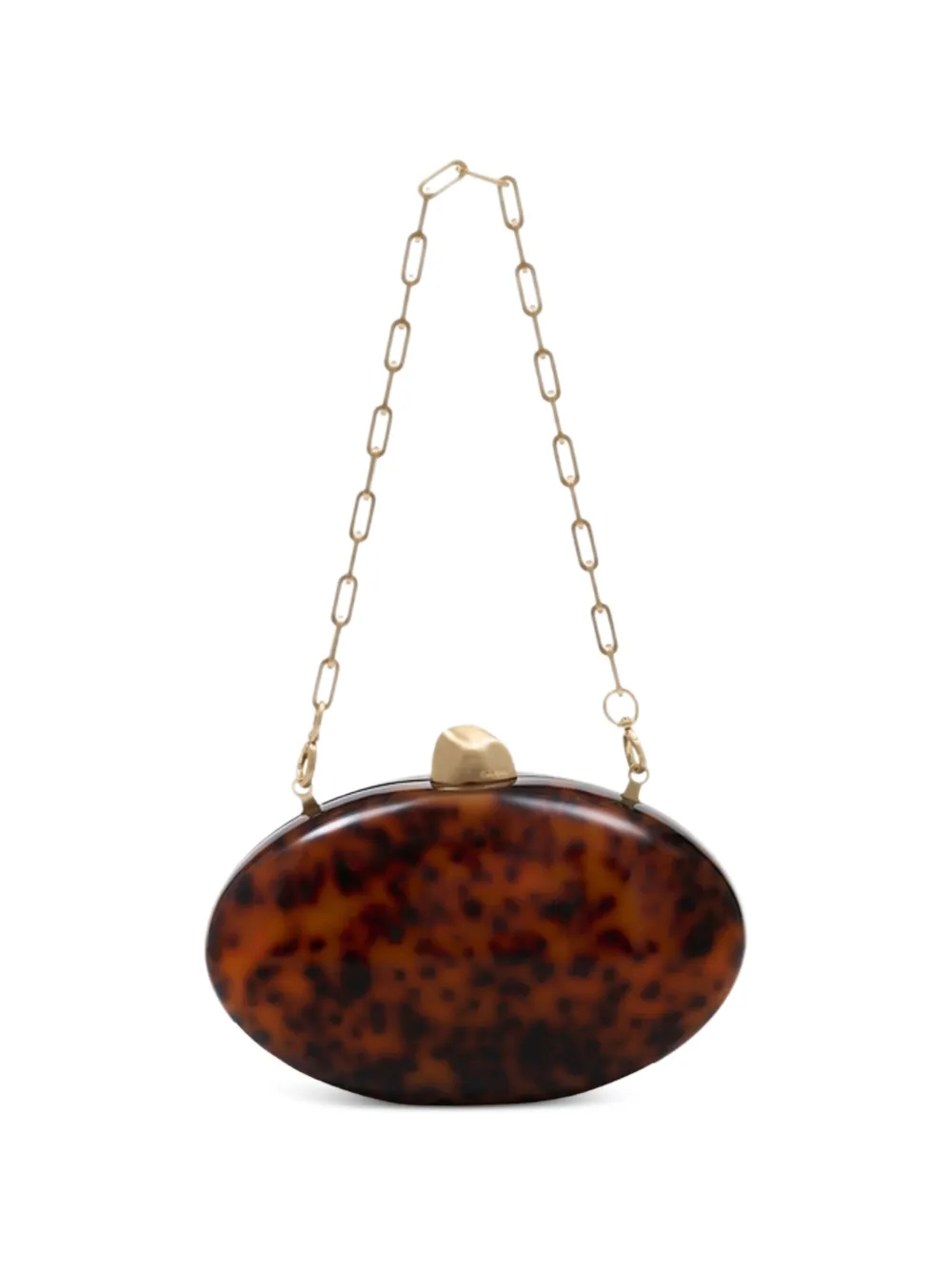 Cult Gaia Eviana tortoiseshell-pattern clutch bag - Marrone