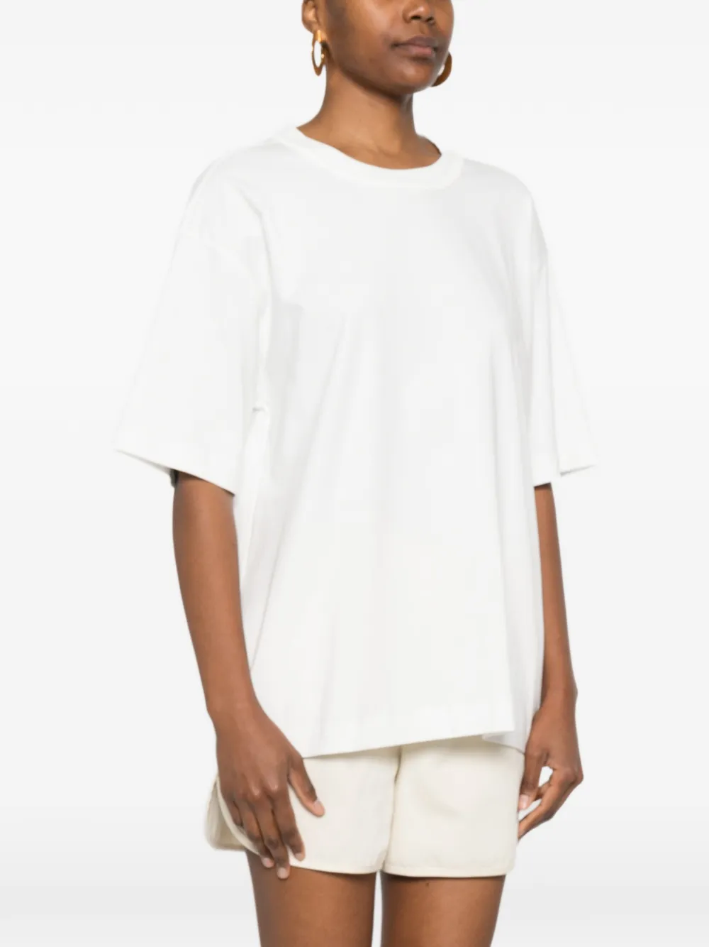  Eleh Tie-detail T-shirt - White 