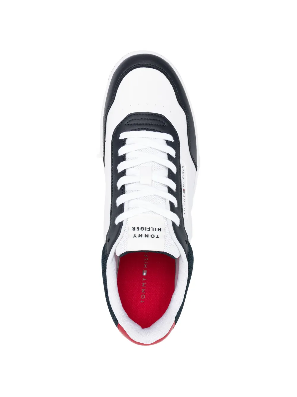 Tommy Hilfiger Leren sneakers met vlakken Blauw
