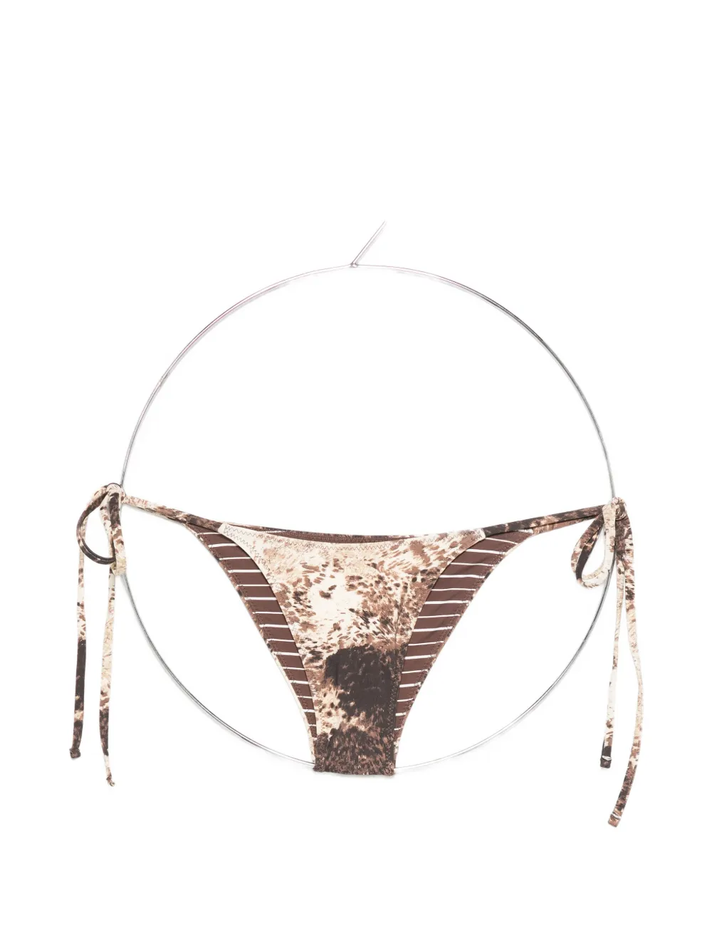 Frankies Bikinis Mackenzie tie-side bikini bottom - Marrone