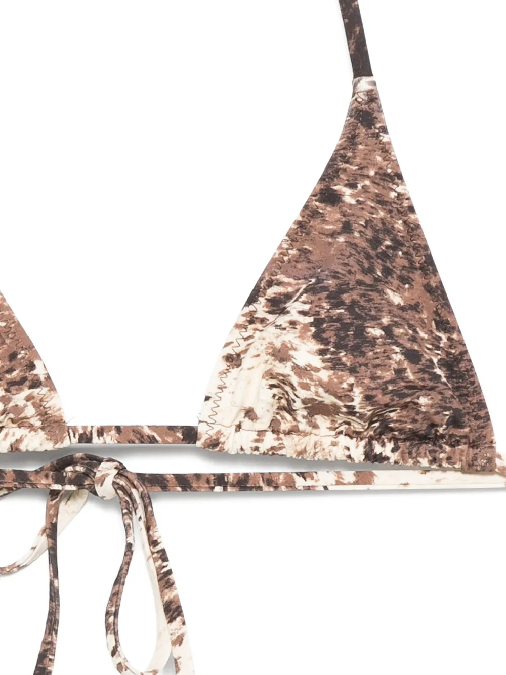  Frankies Bikinis Paradise Tie Triangle Bikini Top - Brown 