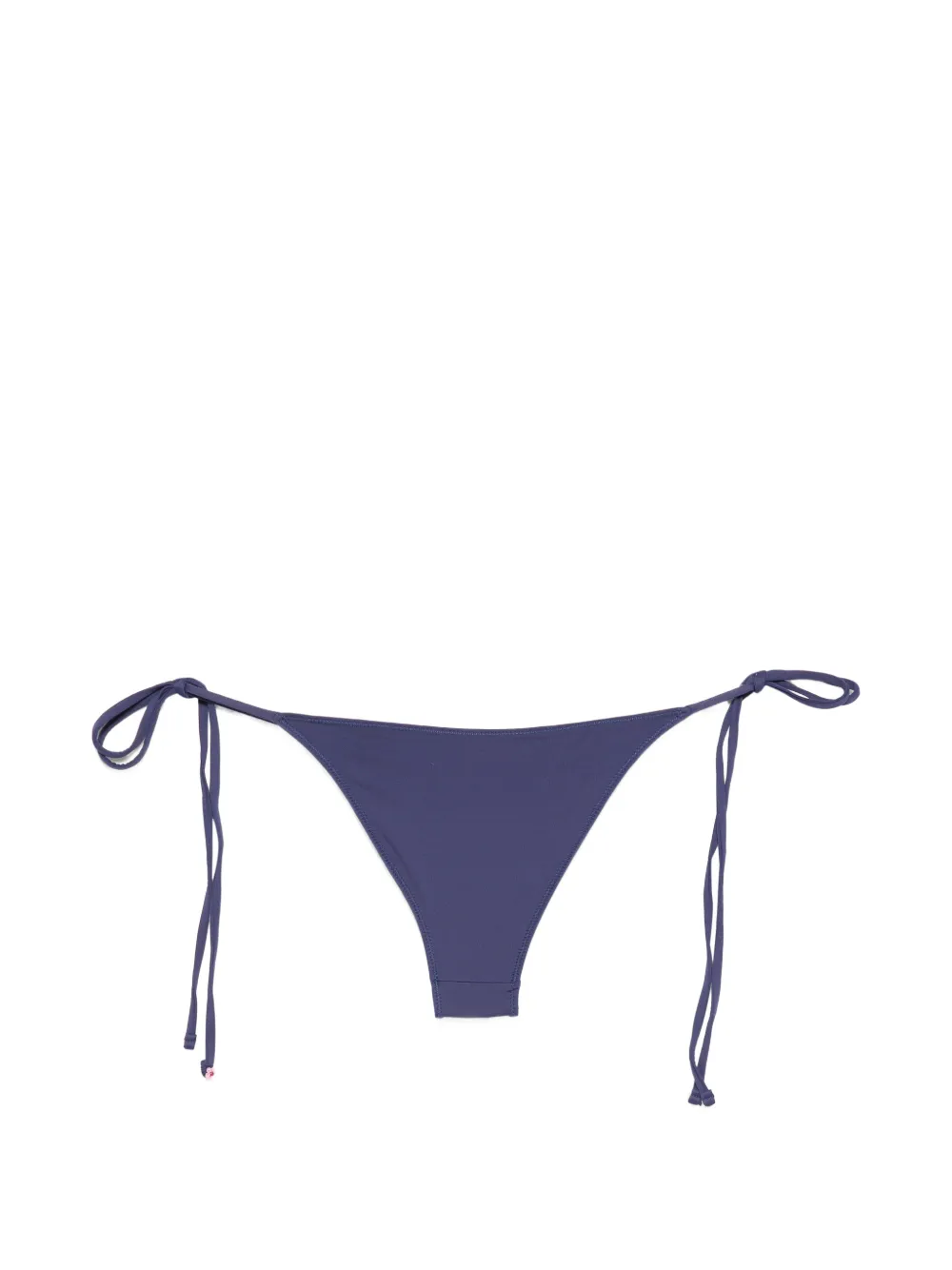  Frankies Bikinis Mackenzie Floral-embellished Tie-side Bikini Bottoms - Blue 