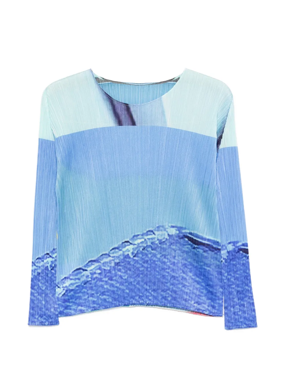 Pleats Please Issey Miyake pleated blouse - Blu