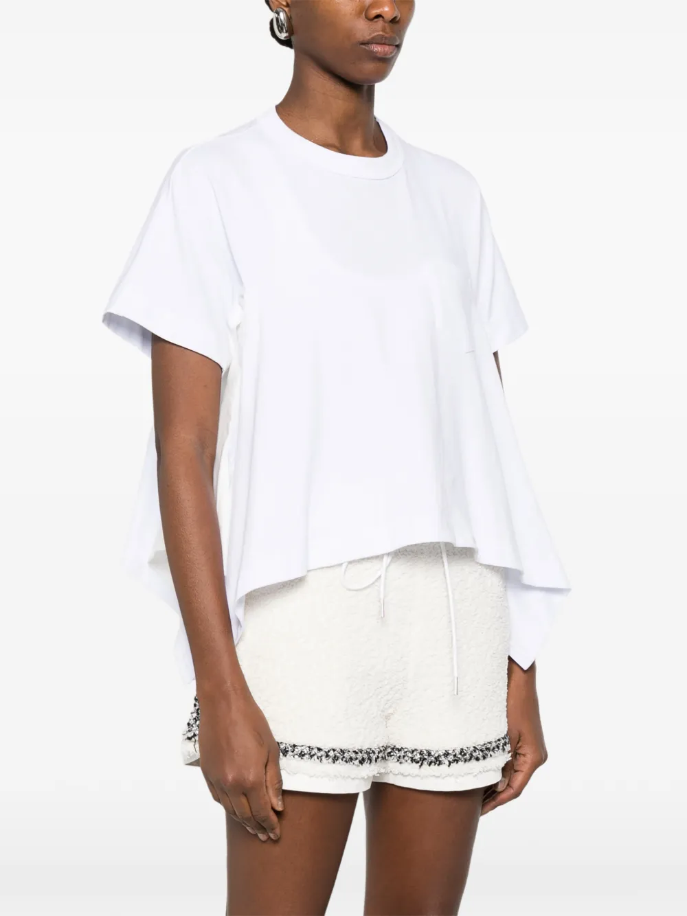 sacai Gelaagd T-shirt met zak Wit