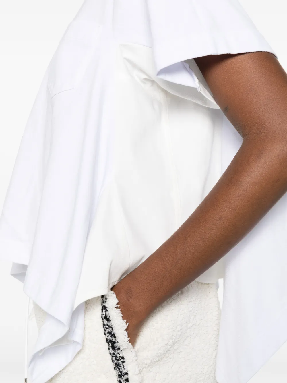 sacai Gelaagd T-shirt met zak Wit