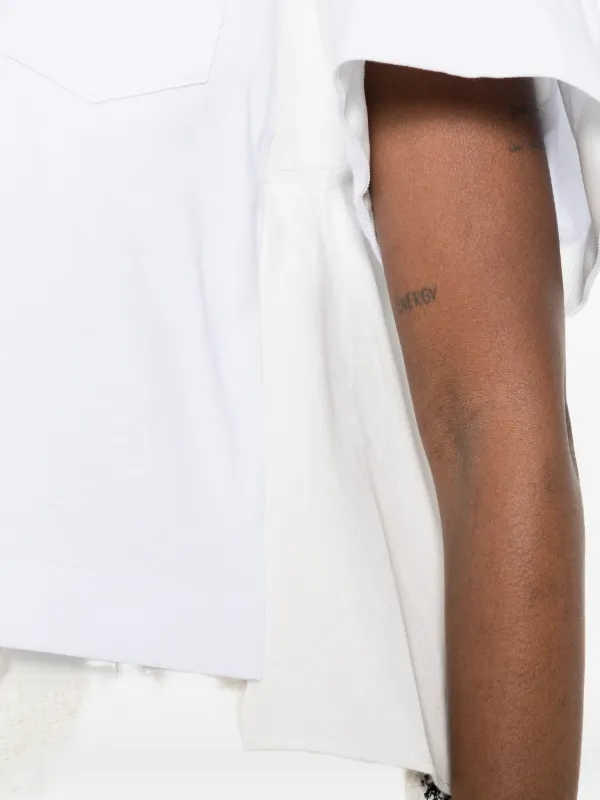 Sacai レイヤード Tシャツ | ホワイト | FARFETCH JP