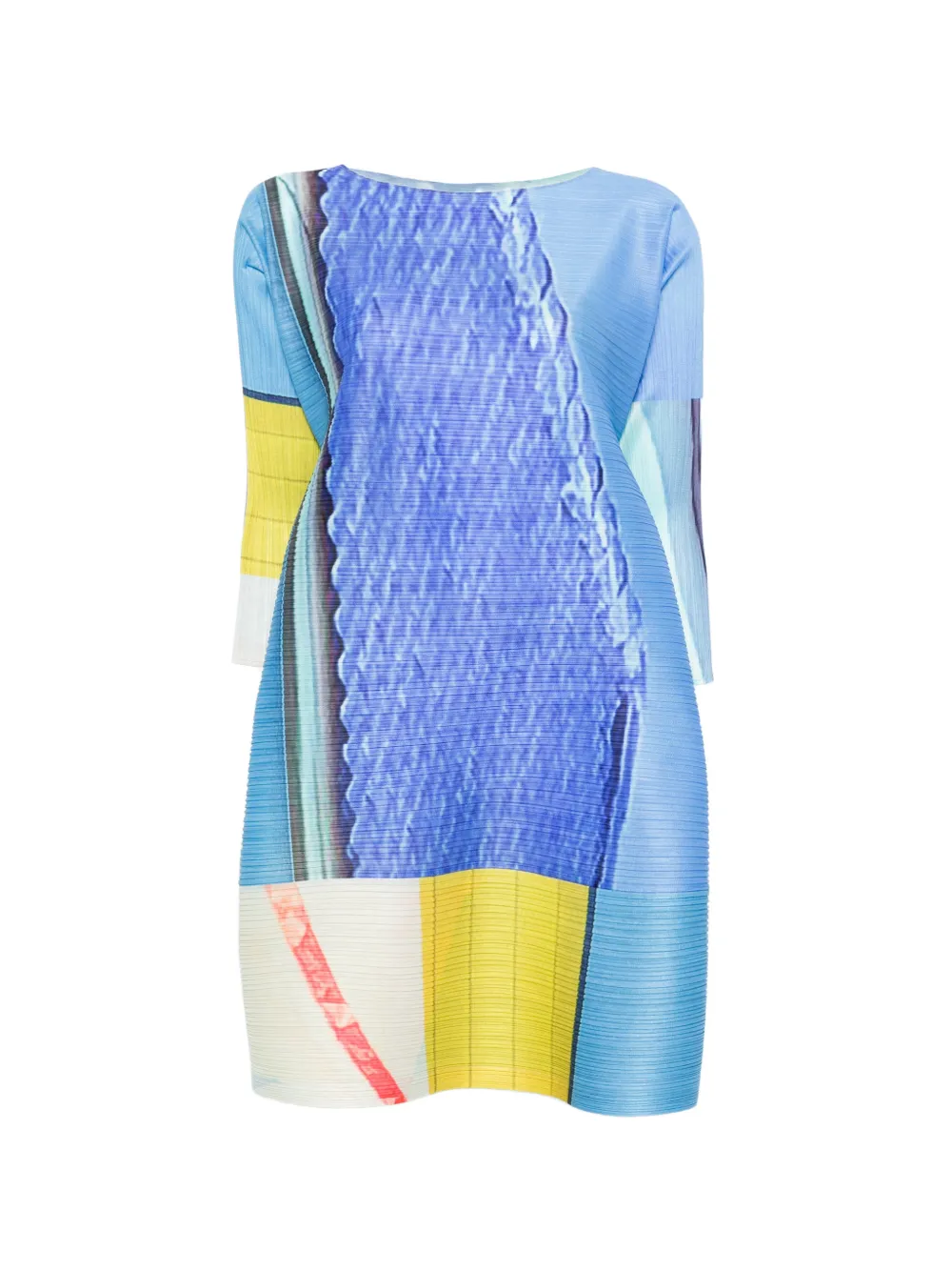 Pleats Please Issey Miyake pleats printed dress - Blu