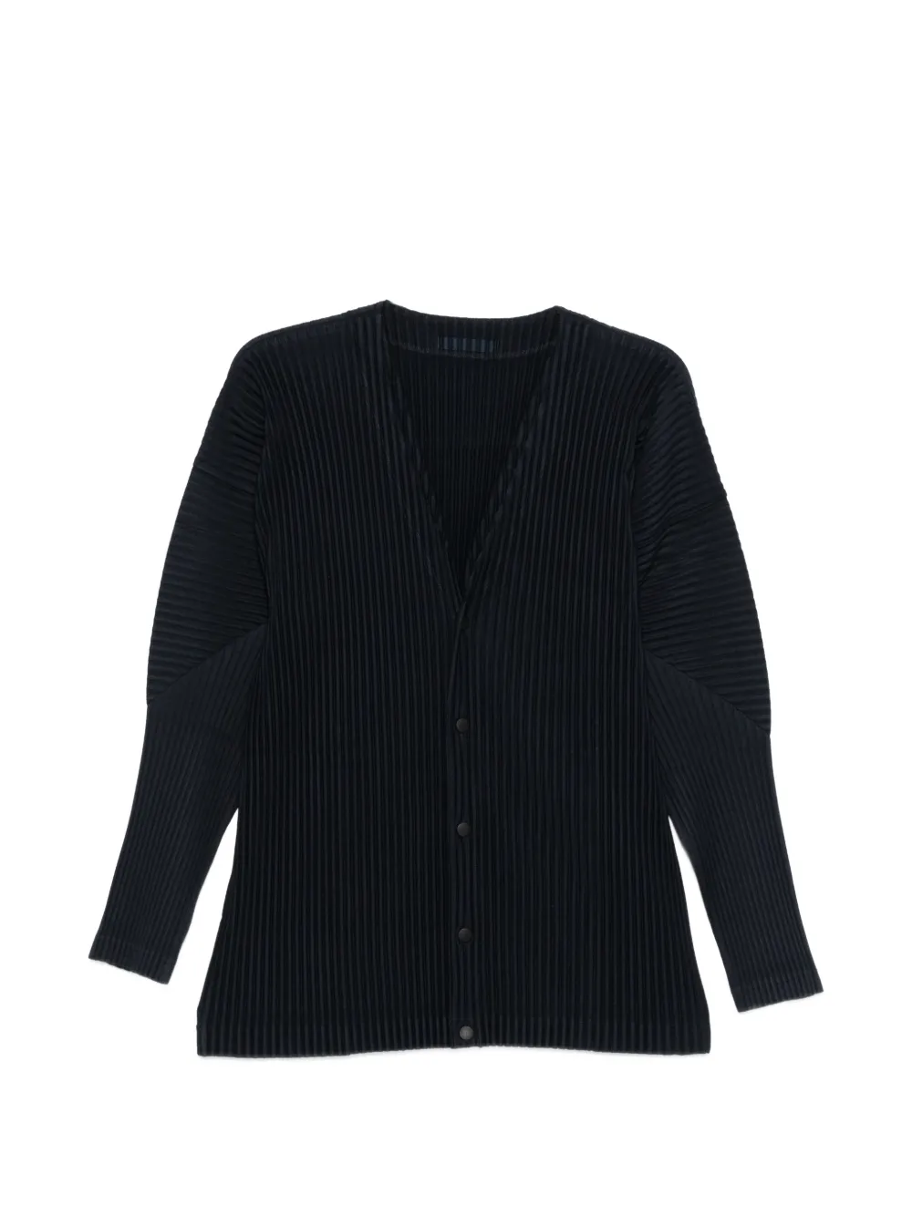 Homme Plissé Issey Miyake pleated buttoned cardigan - Blue