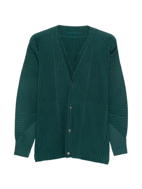 Homme Plissé Issey Miyake cardigan plissé à col v