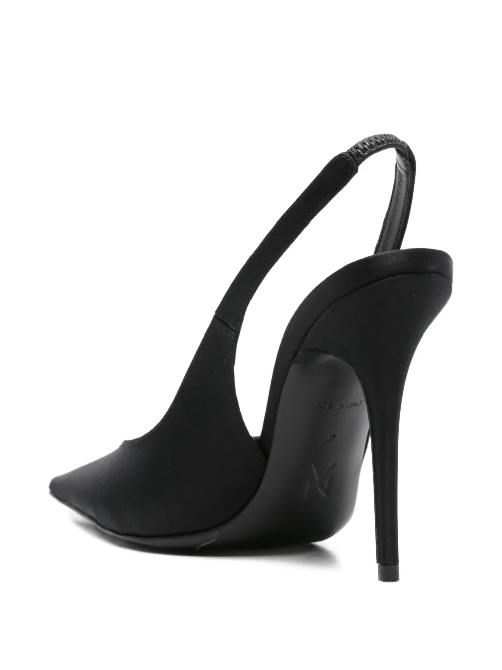 Amina Muaddi Anok pointed slingback pumps Zwart