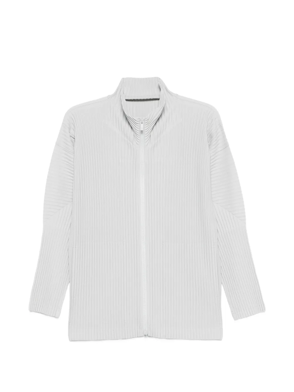 Homme Plissé Issey Miyake zip-up plissé jacket - Grigio