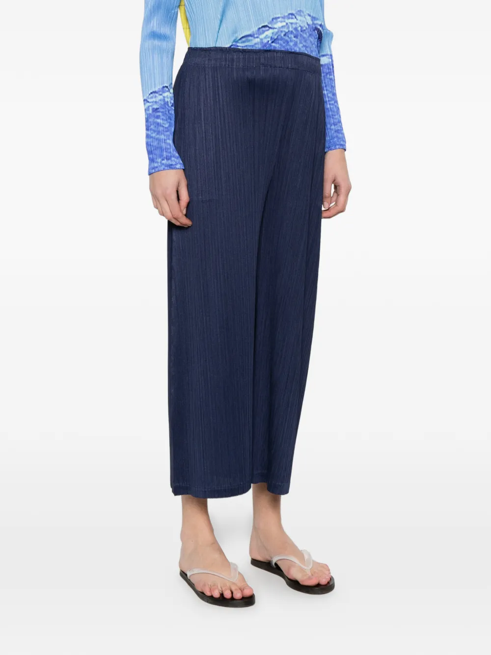  Pleats Please Issey Miyake Pleated Trousers - Blue 