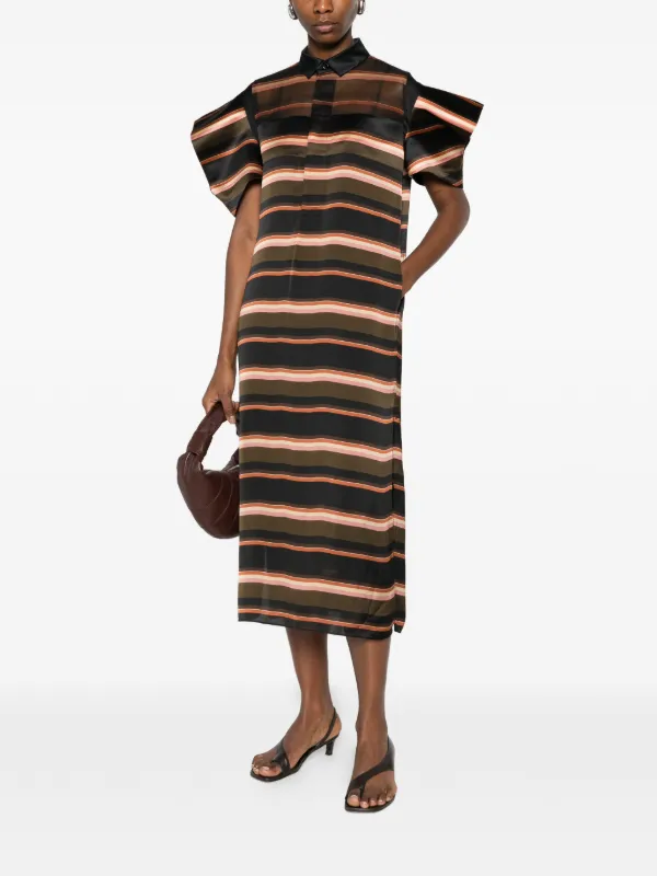 sacai shirt dress Sacai Plaid-Back Cotton T-Shirt Dress
