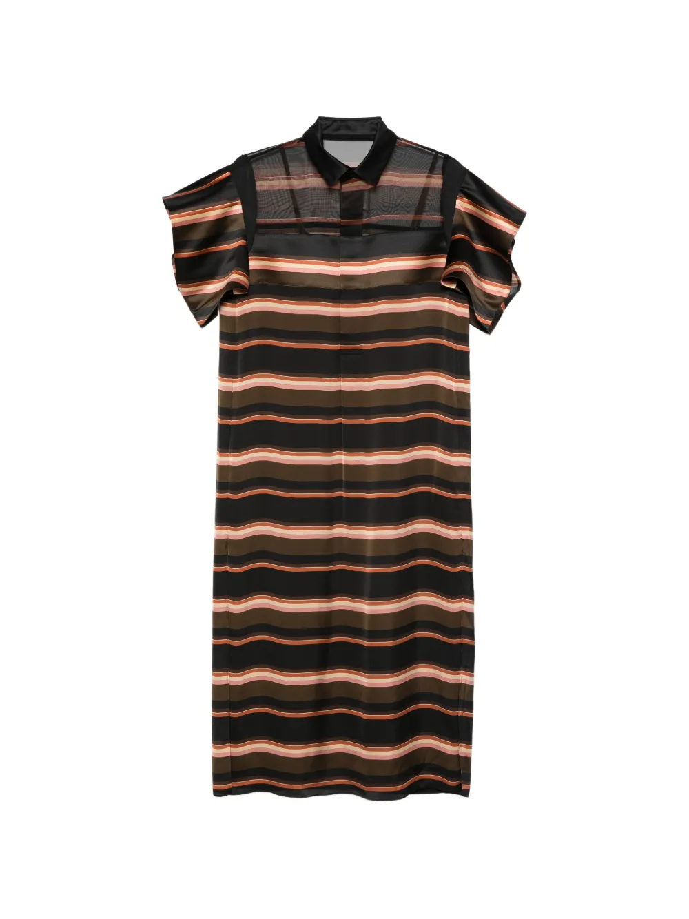 sacai striped dress - Nero
