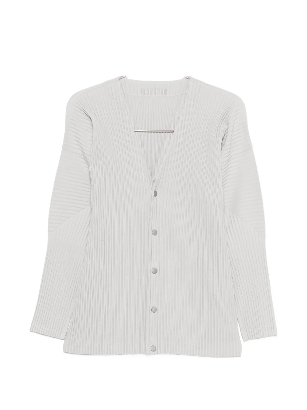 Homme Plissé Issey Miyake pleated buttoned knitwear - Grey